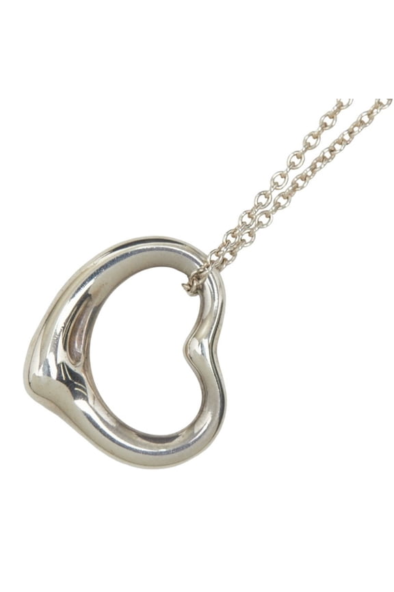 Pre-Owned Tiffany & Co. Open Heart Necklace in 925 Sterling Silver for Women.