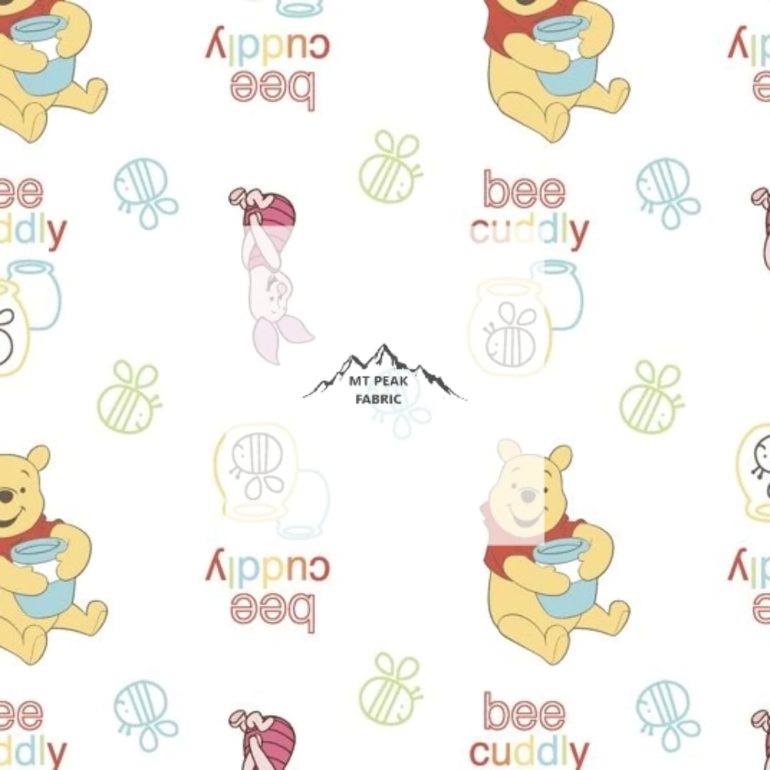Springs ~ Winnie the Pooh Piglet Bee Cuddly Honey ~100% Cotton Quilt Fabric BTY 
