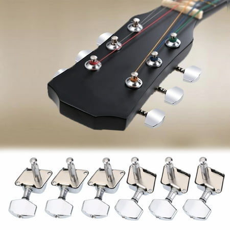 Ashata 3R 3L Semiclosed Metal Machine Heads String Tuning Key Pegs Tuners for Folk Guitar, Acoustic Guitar Pegs,Machine (Best Solid State Guitar Head)
