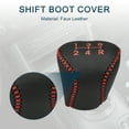 thumbnail image 3 of Gear Shift Knob Cover for Hyundai Elantra 04-11 with Red Stitches Transmission Shifter Boot Lever Cover, 3 of 6