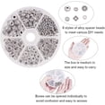 thumbnail image 4 of 216pcs 6 Style Silver Spacer Beads Tibetan Alloy Metal Jewelry Spacers for Bracelet Necklace Jewelry Making, 4 of 7