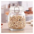 thumbnail image 2 of Transparent  Glass Snap Storage Jar Household Kitchen Sealed Jar Grain Storage Box Tea Tin Multi-purpose Containe, 2 of 3