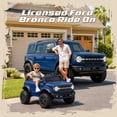 thumbnail image 3 of iYofe Ford Bronco 24V Ride On Car for Big Kids, 2 Seater Power Ride On Toys w/4-Wheel Suspension, Remote Control, Bluetooth, 3 Speeds, Lights, Electric Car Gifts for Boys Girls Ages 3-8, Blue, 3 of 10