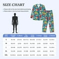 thumbnail image 4 of Naloa Japanese Koi Men’s Pajamas Set - Long Sleeve Button Down Sleep Shirt and Pajama Bottoms Sleepwear Set-Small, 4 of 7