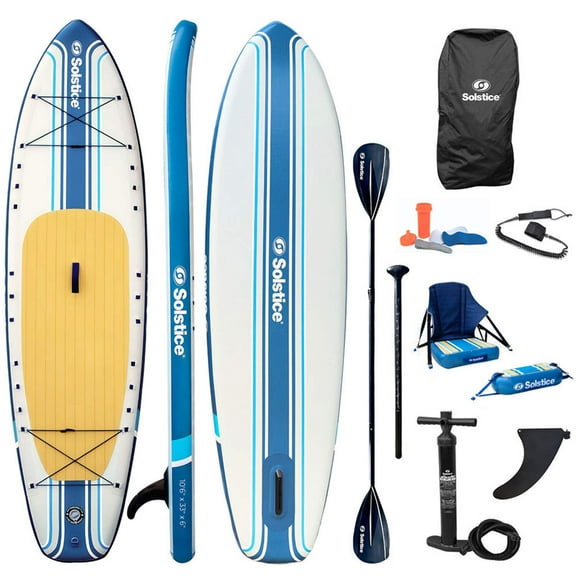 Soltice Watersports 10'6" Rambler Inflatable Stand-Up Paddleboard/Kayak 2-In-1 Kit w/Seat Convertible Paddle - Blue [36200]