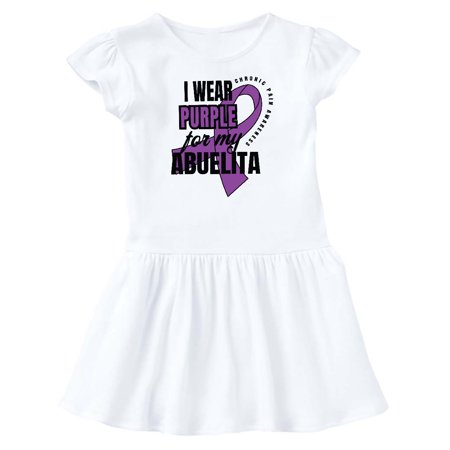 

Inktastic Chronic Pain I Wear Purple For My Abuelita Gift Baby Girl Dress