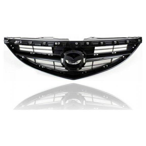 Grille - Compatible/Replacement for '09-13 Mazda Mazda6 - Main Upper, Black Frame Insert, With Emblem Provision - GS3L50712E