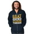 thumbnail image 3 of God Over All Things GOAT Christian Zip Up Hoodie Men's Women's Brisco Brands S, 3 of 6