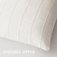 thumbnail image 6 of SUSIELADY Set of 2 Decorative Linen Check Throw Pillow Covers, 20×20 Inch, Neutral Farmhouse Vintage Boho Cushion Covers for Sofa, Chair, Bedroom, Living Room, White, 6 of 7
