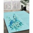 thumbnail image 3 of Ahgly Company Machine Washable Indoor Rectangle Transitional Blue Diamond Blue Area Rugs, 8' x 10', 3 of 7