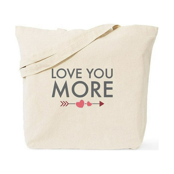 CafePress - Love You More Tote Bag - Unisex Canvas Tote Bag, Beige, 1-Piece