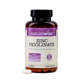 NatureWise Zinc Picolinate - 30mg High Absorption Zinc Supplement for Immune   Skin Health Support - Vegan, Non-GMO, Gluten Free - USA Manufactured - 120 Capsules [120 Day Supply]