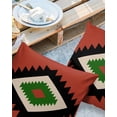 thumbnail image 2 of Pack of 2 Outdoor Pillow Covers, Boho Black White and Green Geometric Moroccan Farmhouse Red Waterproof Square Throw Pillowcase Cushion Decorative Pillow Covers for Couch Patio Tent, 26x26 in, 2 of 6