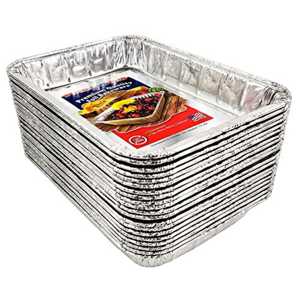 Pactogo 7.5" x 5" Small Aluminum Foil BBQ Grease Drip Catching Pan Compatible with er