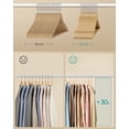 thumbnail image 3 of SONGMICS Percha de Madera, Juego de 20, Delgada, Muescas en Hombros, para Pantalones, Gancho Giratorio 360°, Abedul, Beige Natural MCRW040K01, 3 of 7