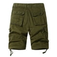 thumbnail image 3 of HCNTES Mens Shorts Cargo Elastic Waist Bermuda Shorts Summer Casual Loose Fit Multi Pockets Outdoor Jogger Short Cargos(Green,XL), 3 of 4