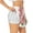 White, variant on Hirioo Watercolor Tropical Gnomes for Women's Double Layer Athletic Shorts High-Performance Gym Shorts with Inner Pocket, Elastic Waistband-XX-Large
