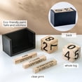 thumbnail image 4 of Xianlin-blocs de Bureau en Bois Calendrier Bloc Perpétuel Affichage de la Date du Mois (Grande Couleur Bois Noir), 4 of 4