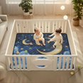 thumbnail image 2 of WOBOGO Cloudy Sea Night Sky Baby Playmats Extra Large Waterproof Rollable Activity Pads for Toddlers 50×50inch, 2 of 7