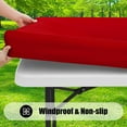 thumbnail image 2 of Rectangle Picnic Table Cloth Elastic Fitted Tablecloths for Foot Tables Washable Polyester Table Cover for Camping Indoor and Outdoor (Yellow ), 2 of 7