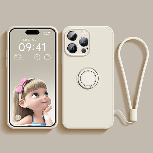 Funda de silicona magnética para iPhone 14 13 12 11 Pro Max XS X XR 7 8 Plus iPhone13 14Pro iPhone14 funda suave con soporte de anillo Tan Jianjun unisex