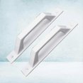 thumbnail image 2 of White Aluminum Alloy Cabinet and Gate Pull Handles, 2 Pack, Industrial Design for Doors and Sheds with Mounting Screws Included, 2 of 4