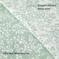 thumbnail image 3 of Mainstays Botanical Floral Stitched Quilt, King, Light Green, Reversible Lightweight Bedding, 3 of 9
