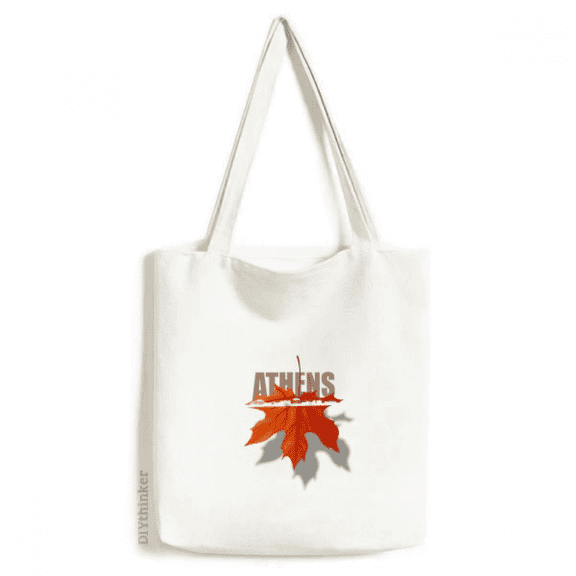 athens city outline tote canvas bag shopping satchel casual handbag