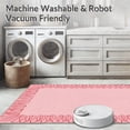 thumbnail image 5 of ODIKA 6'x9' Machine Washable Non-Slip Area Rug, Pastel Valentine Tree Collar with Ruffled Edge Design High Traffic Rug, Pink, 653508, 5 of 5