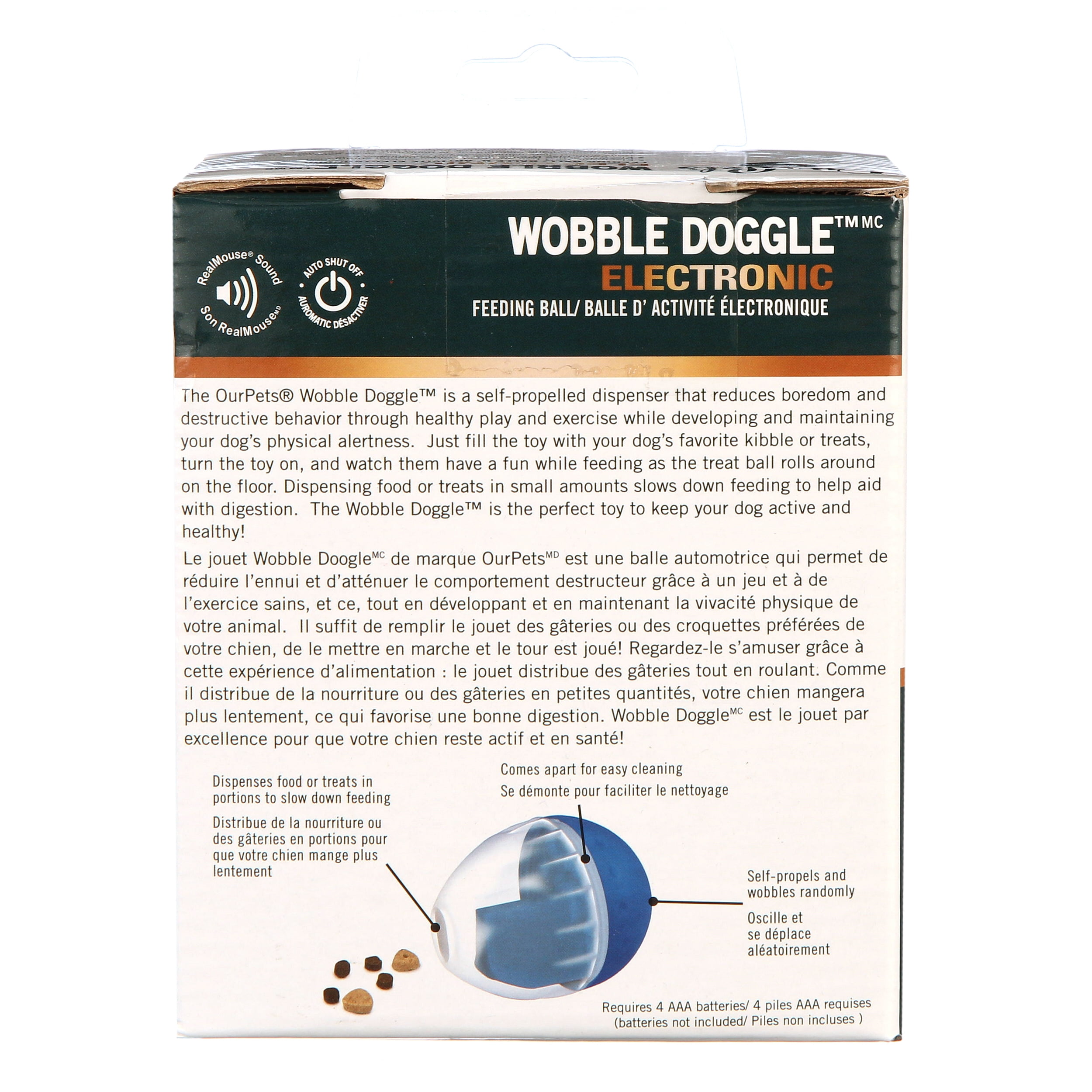 Wagooly Treat Dispensing Dog Toys - 2 Hole Wobble Pet Slow Feeder