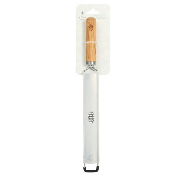 The Pioneer Woman Stainless Steel Zester with Olivewood Handle for