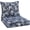 Blue Floral, variant on Outdoor Seat Cushion Set 19 x 19 Inch Waterproof & Fade Resistant Patio Furniture Cushions with Removable Cover Deep Seat & Back Cushion with Tie Straps for Chair Sofa Couch