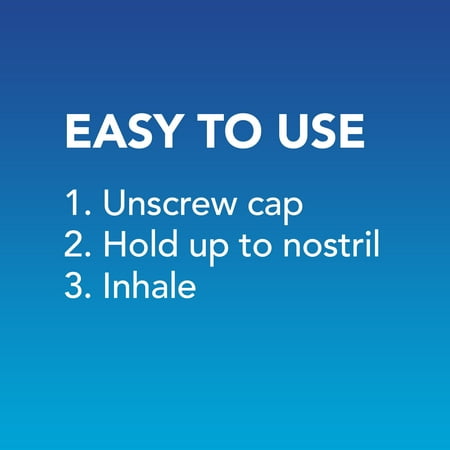 Vicks VapoInhaler, on-the-go Portable Nasal Inhaler, Non-Medicated, 3 Scented Sticks