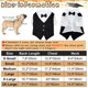 thumbnail image 5 of Camisa de esmoquin a rayas para perros, traje formal, traje de pajarita, camisas de boda elegantes para mascotas, camisa de pajarita de boda de príncipe para perros, ropa de caballero, ropa de cachorr Namotu CZCW-ZC426-4, 5 of 7