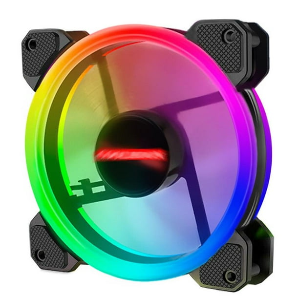 COOLMOON 12 cm RGB Pequeño 6 pines Silencioso PC de escritorio Ventilador de refrigeración (1 ventilador)