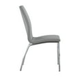 thumbnail image 4 of Milan Becker 36.6" Curved-Back Side Chairs in Gray/Chrome (Set of 4), 4 of 9