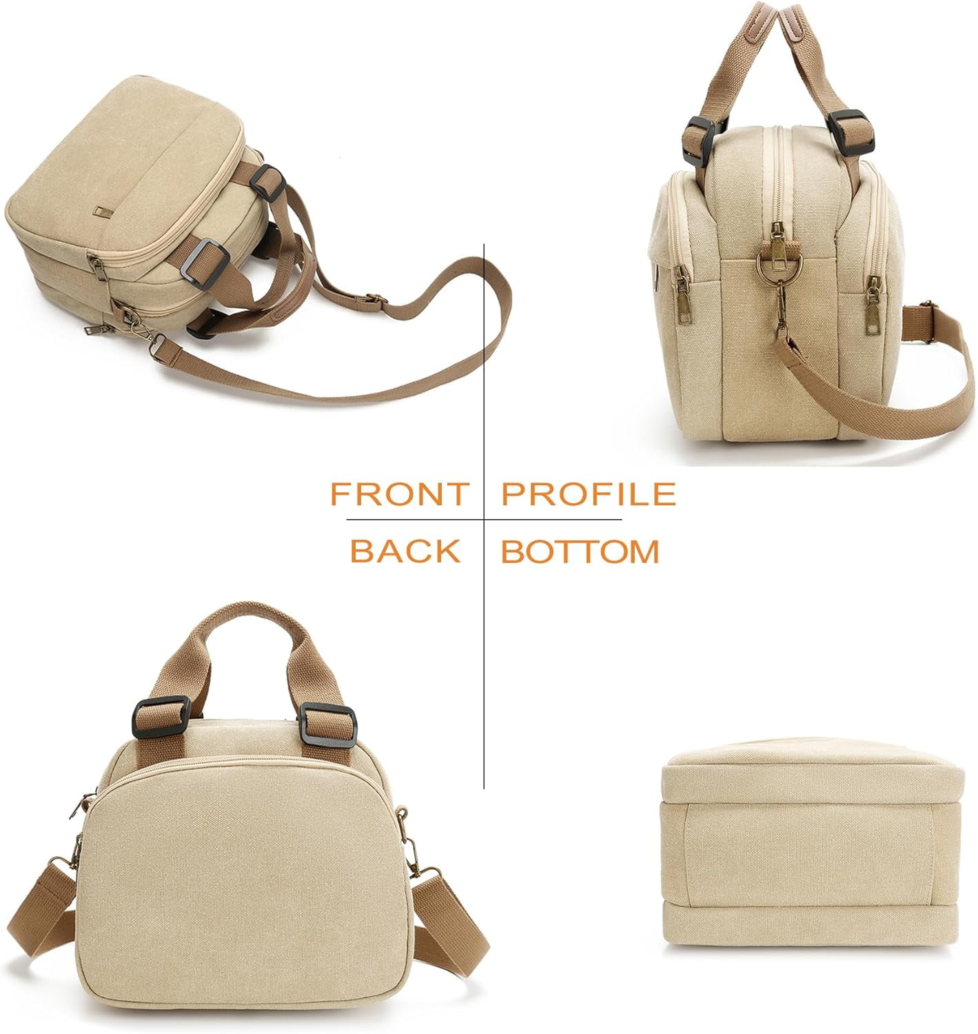 Small Canvas Crossbody Bags for Women Practical Hobo Tote Top-handle Handbag Multi Compartment Casual Going Out Satchel