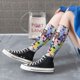 thumbnail image 5 of Fotbe Llamas Colorful Calcetas Divertidas Estampadas para Hombre y Mujer, Calcetas de Algodón hasta la Rodilla para Caminar, Correr, Enfermería y Embarazo, 5 of 6
