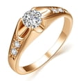 thumbnail image 2 of Xinyolin Women Ring Delicate Shiny Copper - Rhinestone Embedded Wedding Ring for Party, 2 of 7