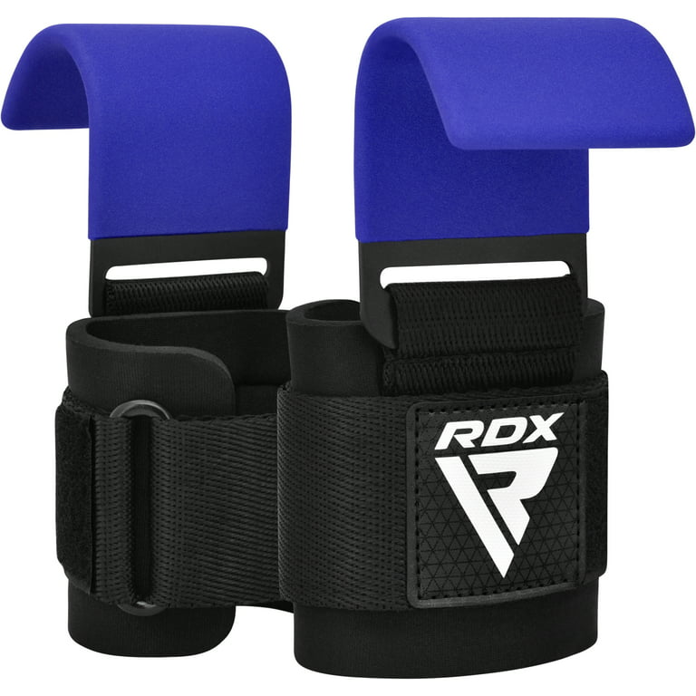 RDX Weight Lifting Hooks Straps Pair, Non-Slip Rubber Coated Grip, 7mm  Neoprene Padded Wrist Support Powerlifting Deadlift Pull Up Fitness  Strength