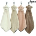 thumbnail image 1 of 4PCS Hand Towel Cute Smiling Star Wash Cloth Hanging Towel for Kitchen Bathroom, 1 of 8