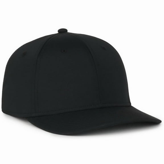 Outdoor Cap OC360PF Pro Round Crown Performance Cap-Black