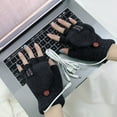 thumbnail image 5 of USB Heated Half Finger Gloves Under $5! Kadlawus USB Winter Half Finger Gloves, Electric Heated Knit Gloves for Men Women, Windproof Cold Warm Heating Gloves, Touchscreen Convertible Gloves, 5 of 5