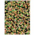 thumbnail image 2 of Challis Rayon Printed Redwood, Floral Fabric, Dress Fabric (BLACK/AQUA/LIME, ByYard), 2 of 3