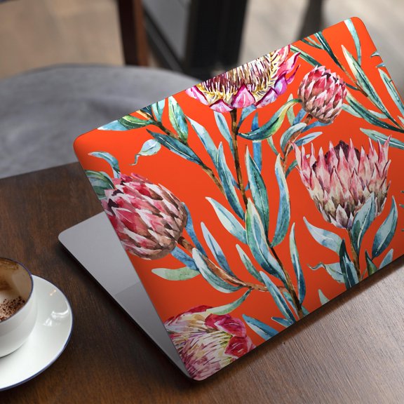 DesignSkinz Summer Floral Coral v2 Full-Body Skin Decal Wrap Cover for MacBook 12" Retina (A1534)