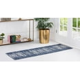 thumbnail image 3 of Rugs.com Georgia Collection Rug – 6 Ft Runner Navy Blue Flatweave Rug Perfect For Hallways, Entryways, 3 of 9