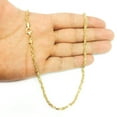 thumbnail image 5 of 14k Yellow Solid Gold Diamond Cut Rope Chain Necklace, 3.5mm, 22", 5 of 5