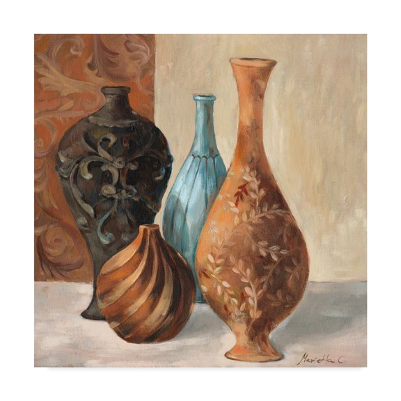 Trademark Fine Art 'Spa Vases I' Canvas Art by Marietta Cohen