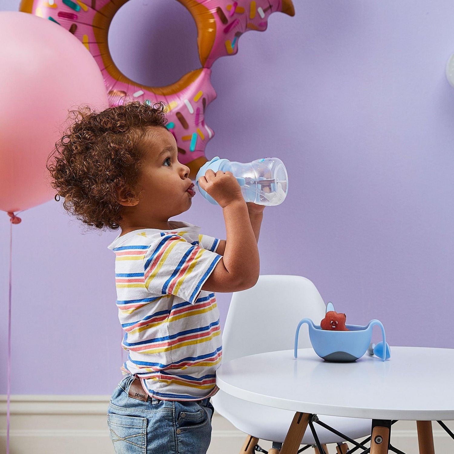 b.box Sippy Cup with Fliptop Straw, Drink from Any Angle | Weighted Straw, Spill Proof, Leak Proof & Easy Grip | BPA Free, Dishwasher Safe | for Babies 6m+ to Toddlers (8 oz), 6 months+