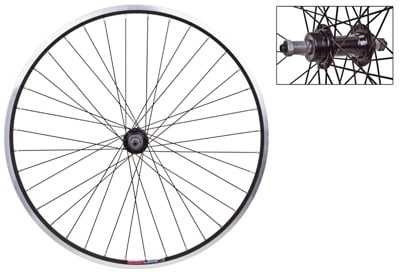 Bicycle Rear Wheel 26x1.5" 5/6/7-Speed Freewheel 36H Quick Release Alloy Black 